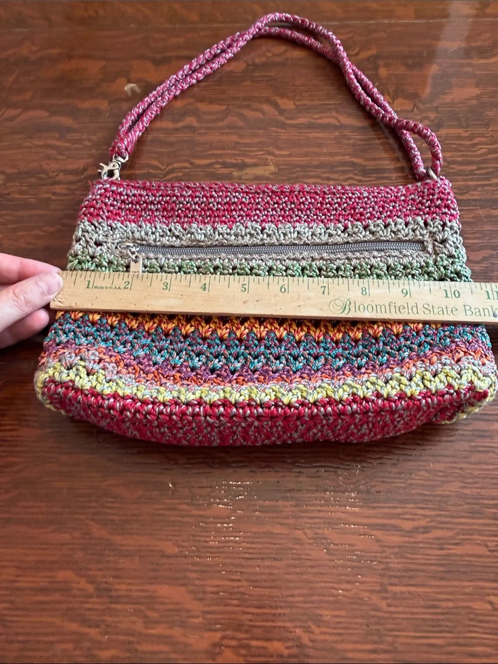 The Sak Colorful Rainbow Woven Crochet Bag